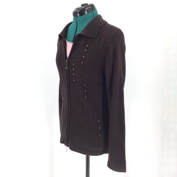 Variations Brown Cardigan with Rhinestones, Small - Picture 4 of 16